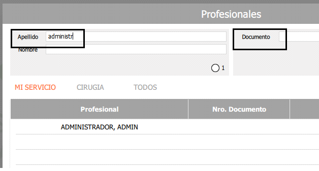 apellido o documento