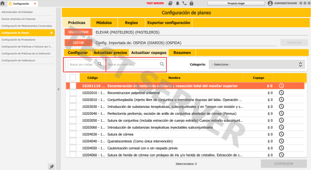 buscar por nombre o codigo