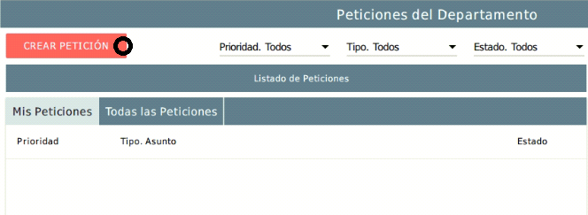 crear peticion