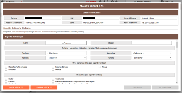 reporte citologico