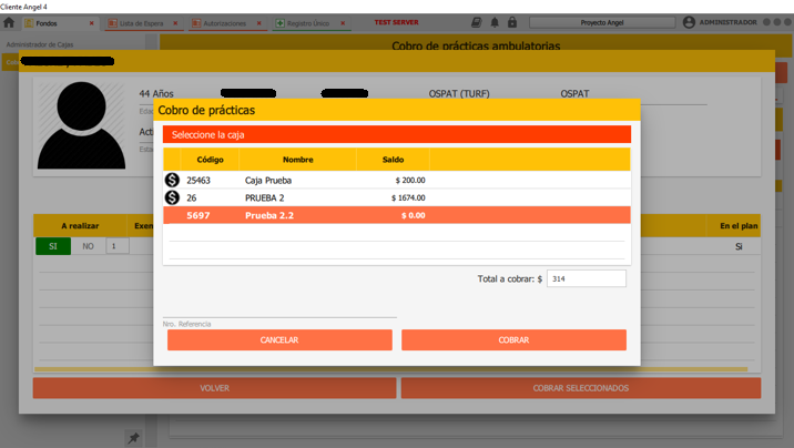 cobrar seleccionados