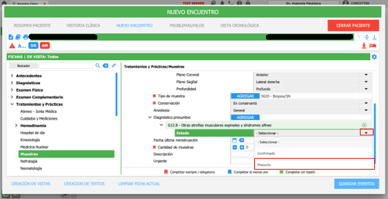 estado de diagnostico
