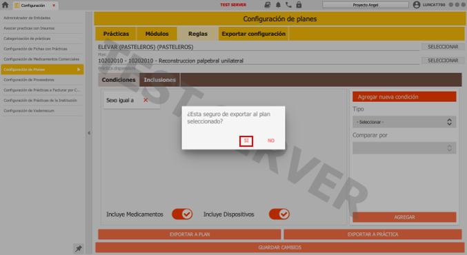 cartel de confirmacion