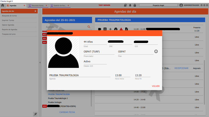 informacion del turno