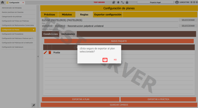 cartel de confirmacion
