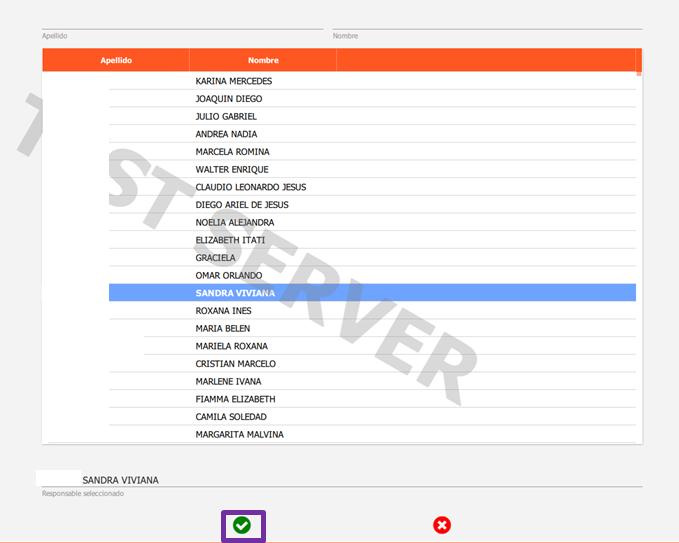 seleccionar quien realiza la devolucion