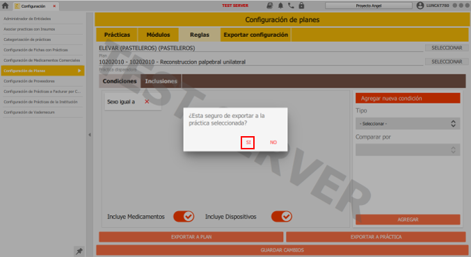 cartel de confirmacion