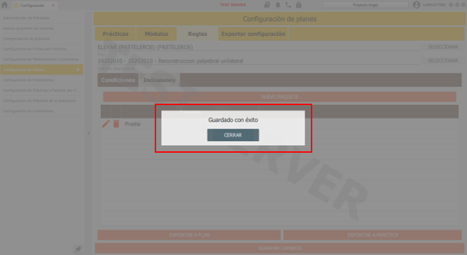 guardado correctamente