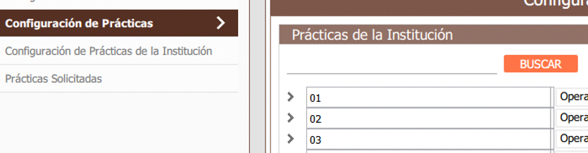 configurar las practicas que se realizan