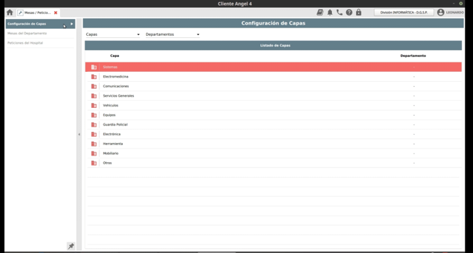 configuracion de capas