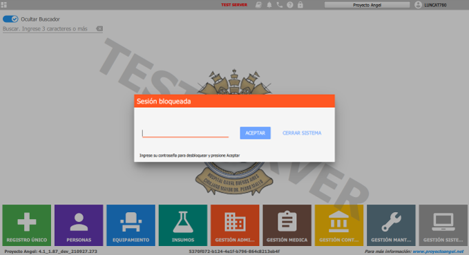 sesion bloqueada