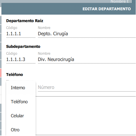 editar y agregar telefonos