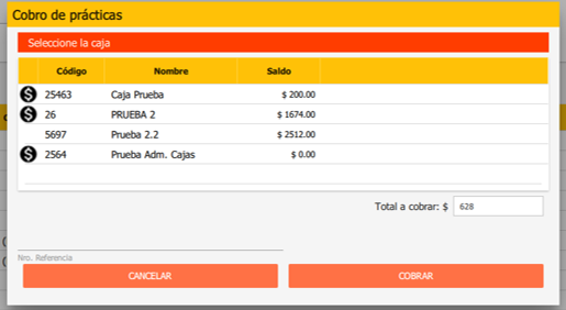 cobrar seleccionados