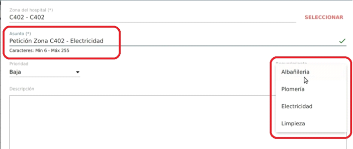 titulo y tipo de mantenimiento