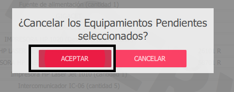 elemento eliminado