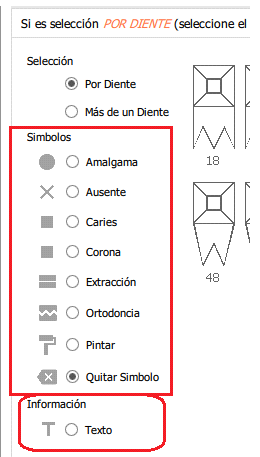 seleccionar y marcar