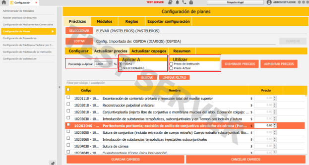 porcentaje a aplicar