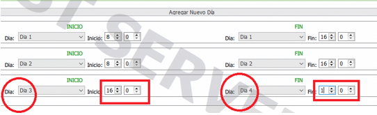 comenzar un día y terminar otro